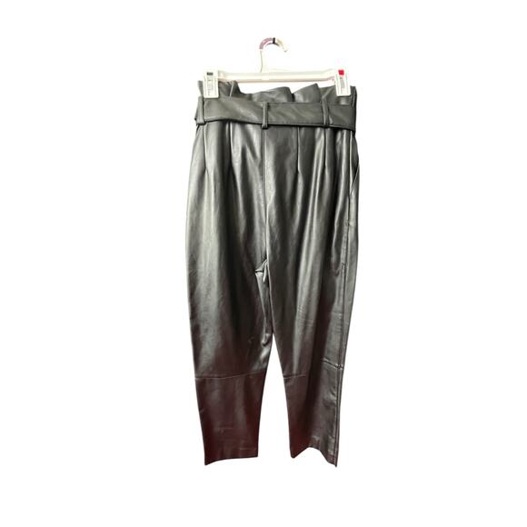 H&M Faux Leather Paper bag Waist Pants Size 10 - Picture 4 of 5
